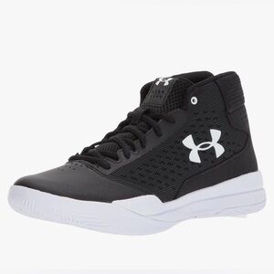 Under Armour UA jet high top Basketball sneaker black & white color Size 7 NWOB